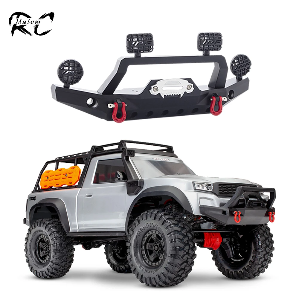 Rc Car Body Shell - Metal Front Bumper with LED Light