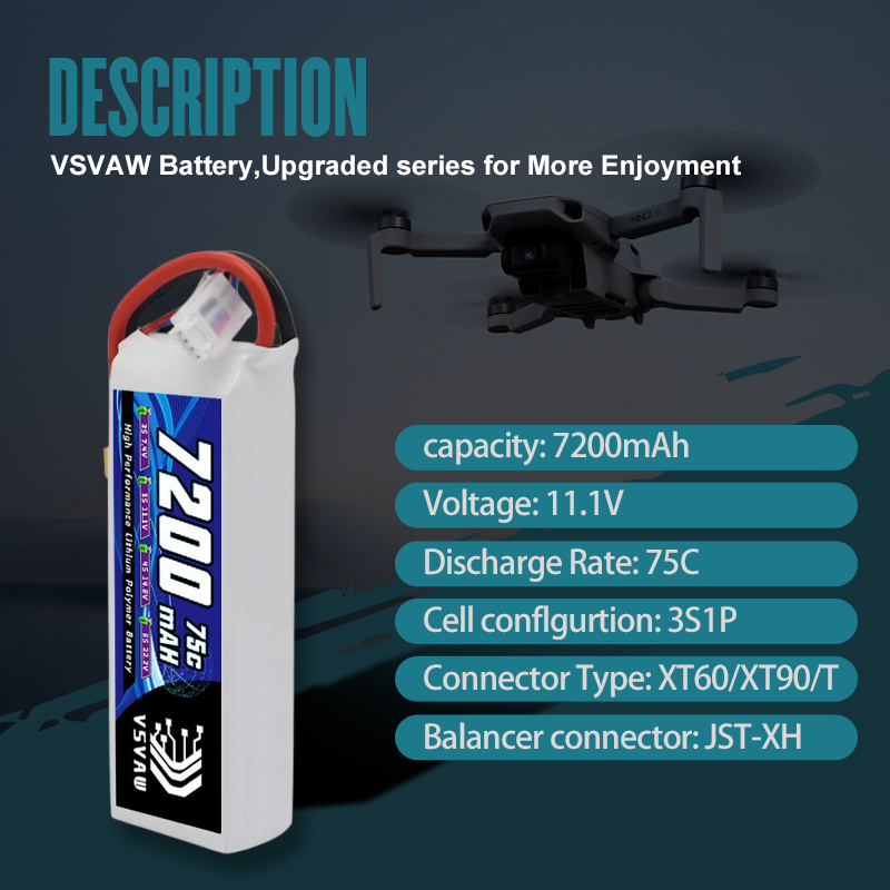 VSVAW 3S Lipo Battery 11.1V 72 - Drone Rc Truck 리뷰 및 가격