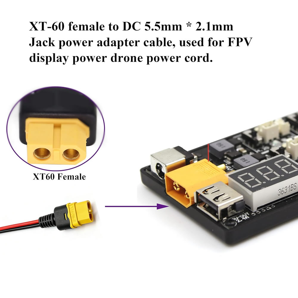 XT60 Plug Female Male To DC 5. - Drone Rc Car Hybrid 리뷰 및 가격