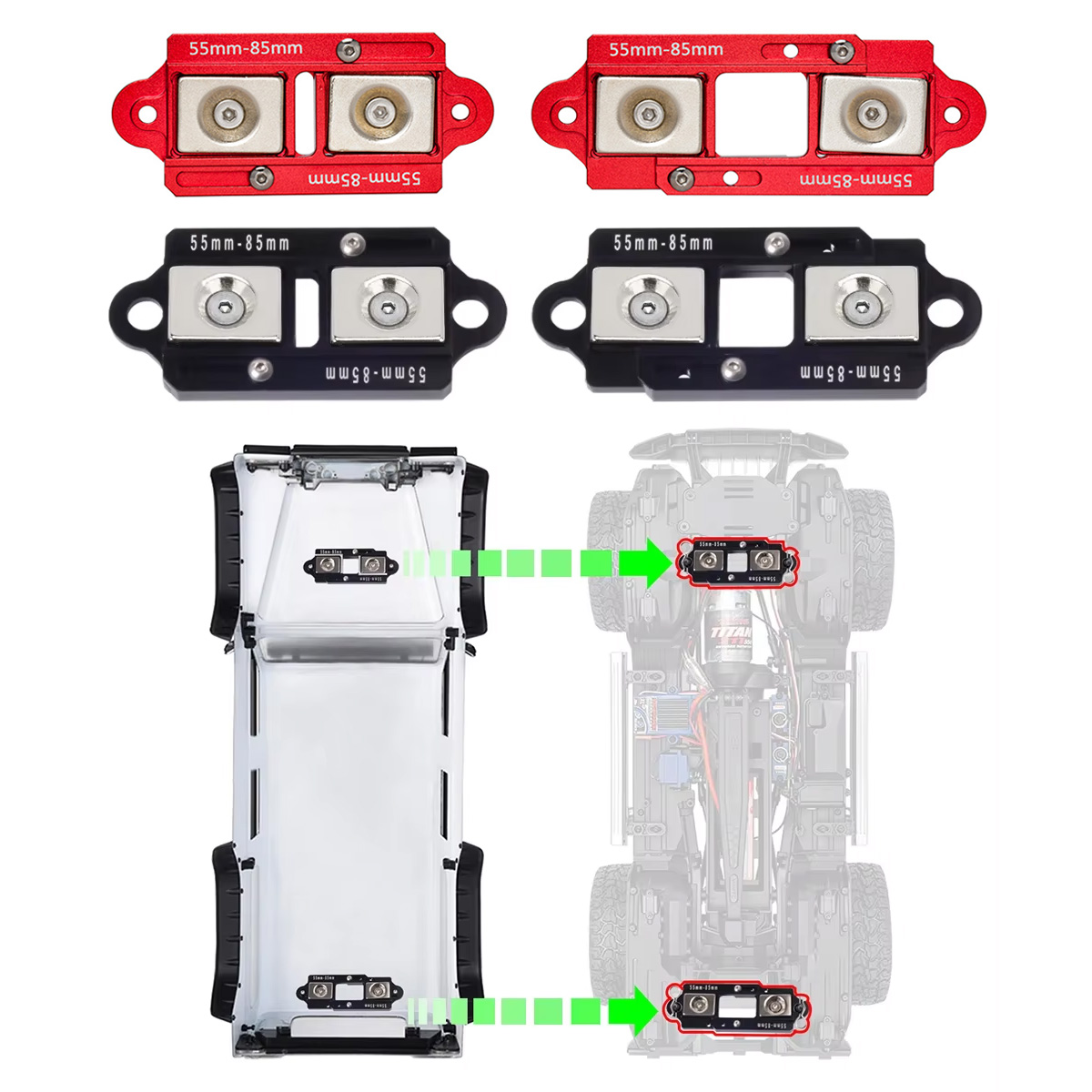4PCS 55-85mm Adjustable Magnet - Rc Car Body Shell 리뷰 및 가격