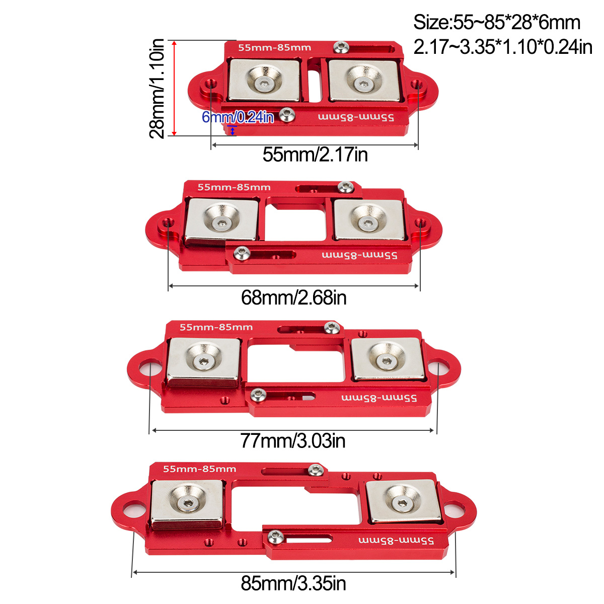 4PCS 55-85mm Adjustable Magnet - Rc Car Body Shell 리뷰 및 가격