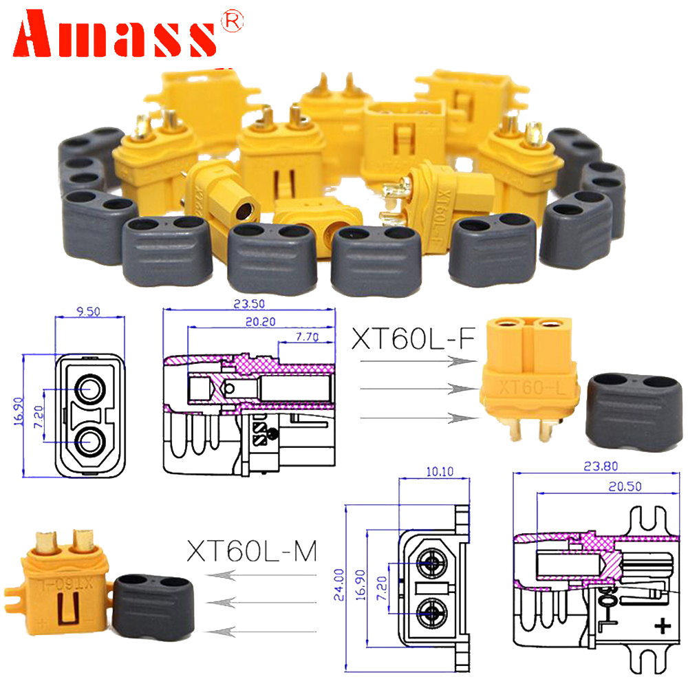 5Pair Amass XT60-L  XT60L Bull - Drone Rc Truck 리뷰 및 가격