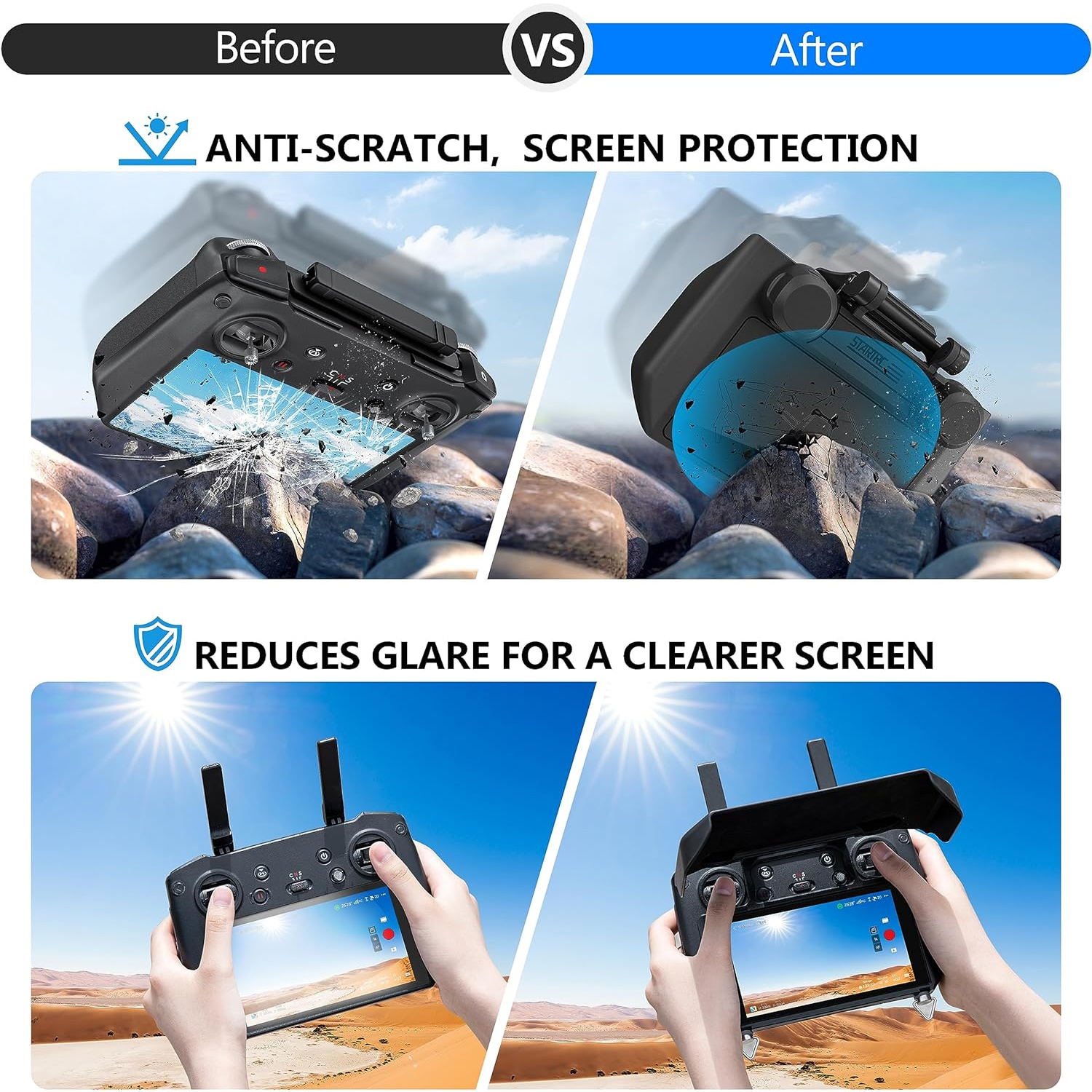2-in-1 Sun Hood & Joystick Cov - Drone Rc Cover 리뷰 및 가격