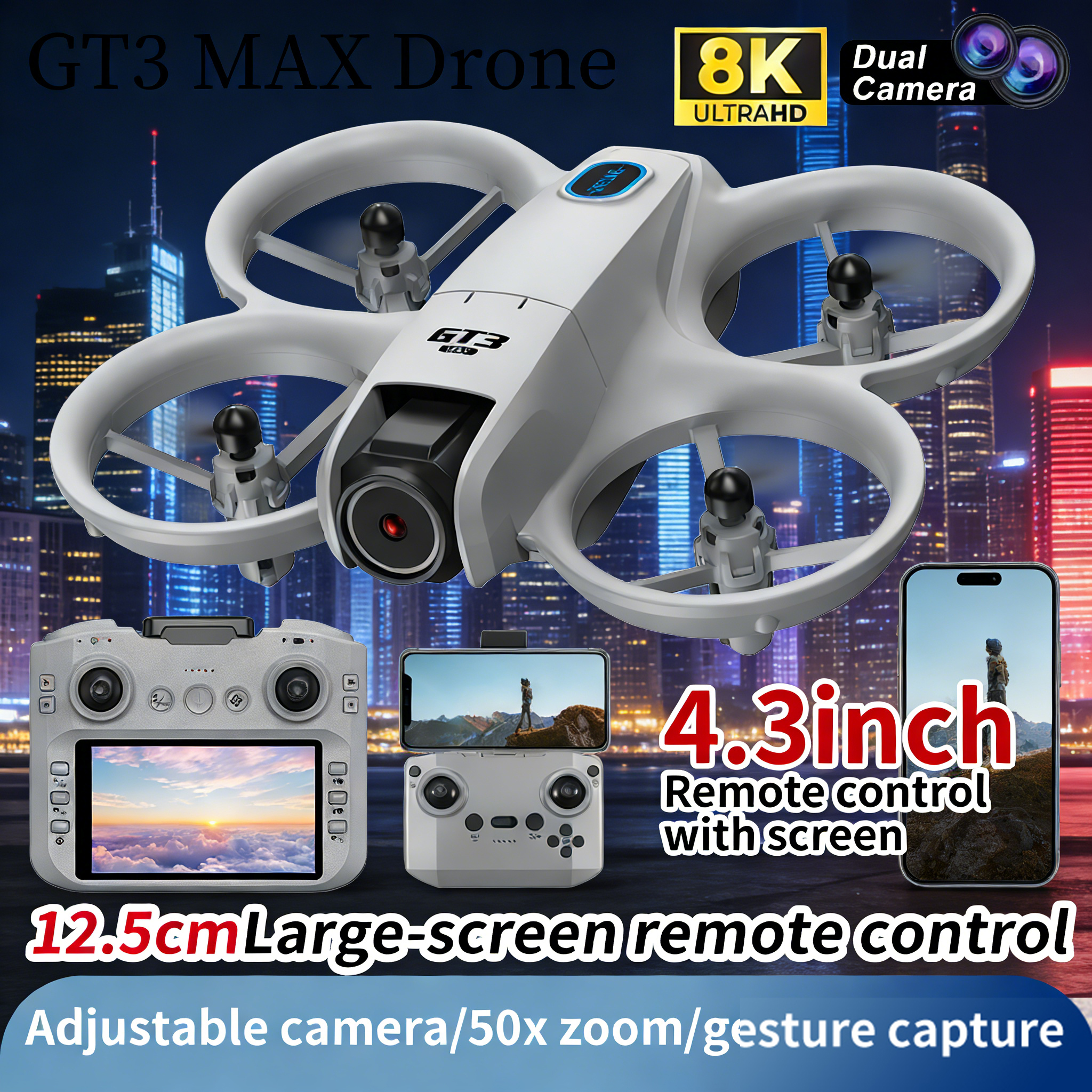 New GT3 Drone 8K HD Remote Con - Drone Pro Rc Ufo 리뷰 및 가격