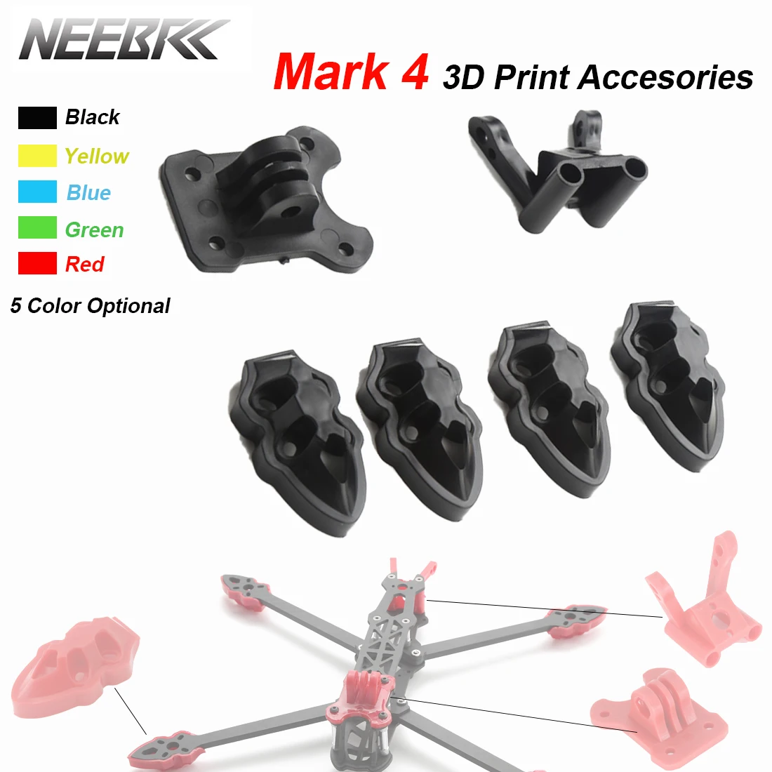 Neebrc RC Quadcopter FPV Drone - 3D Printed Drone Part 리뷰 및 가격